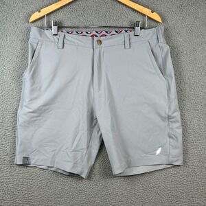 Section 119 Grateful Dead Golf Shorts Mens 34 (Meaures 36") Gray Steal Your Face